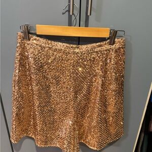Maje Beige Sequin Skirt